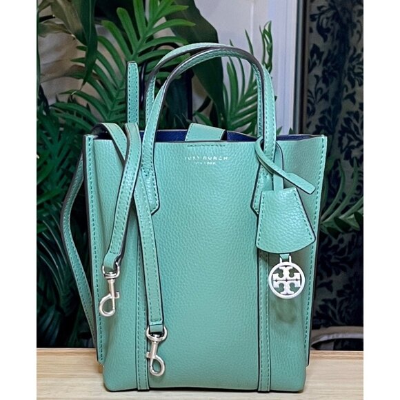 ✺✺ AUTHENTIC TORY BURCH Green Small Perry Handbag/Crossbody  ✺✺ - Picture 1 of 11
